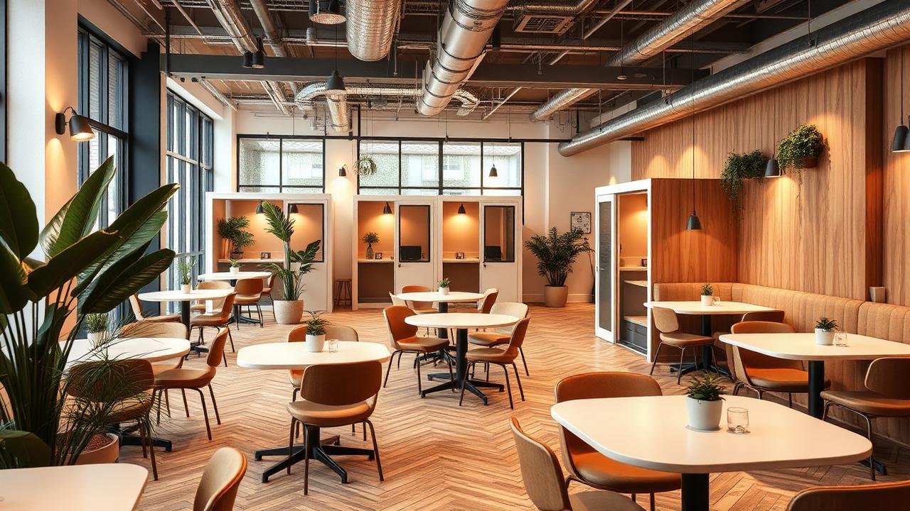 Espaços híbridos de trabalho, café e coworking — FACIM Moçambique