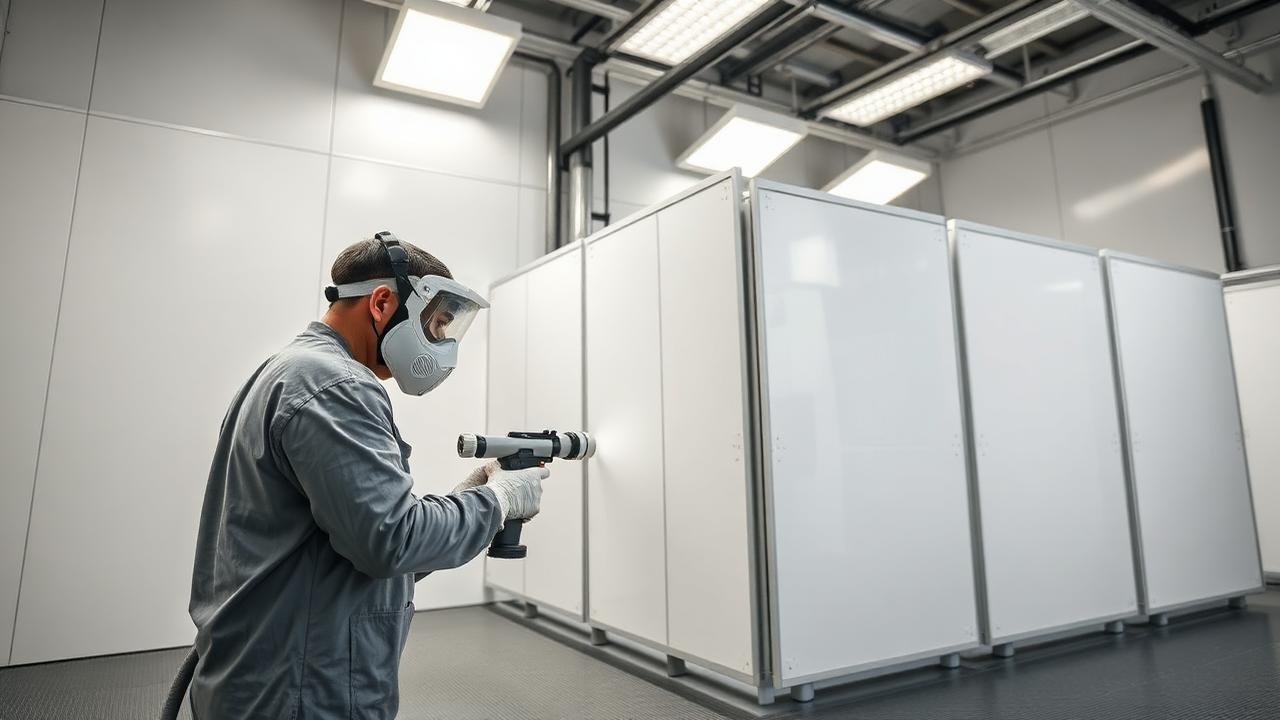Pintura técnica em superfícies modulares — FACIM Moçambique